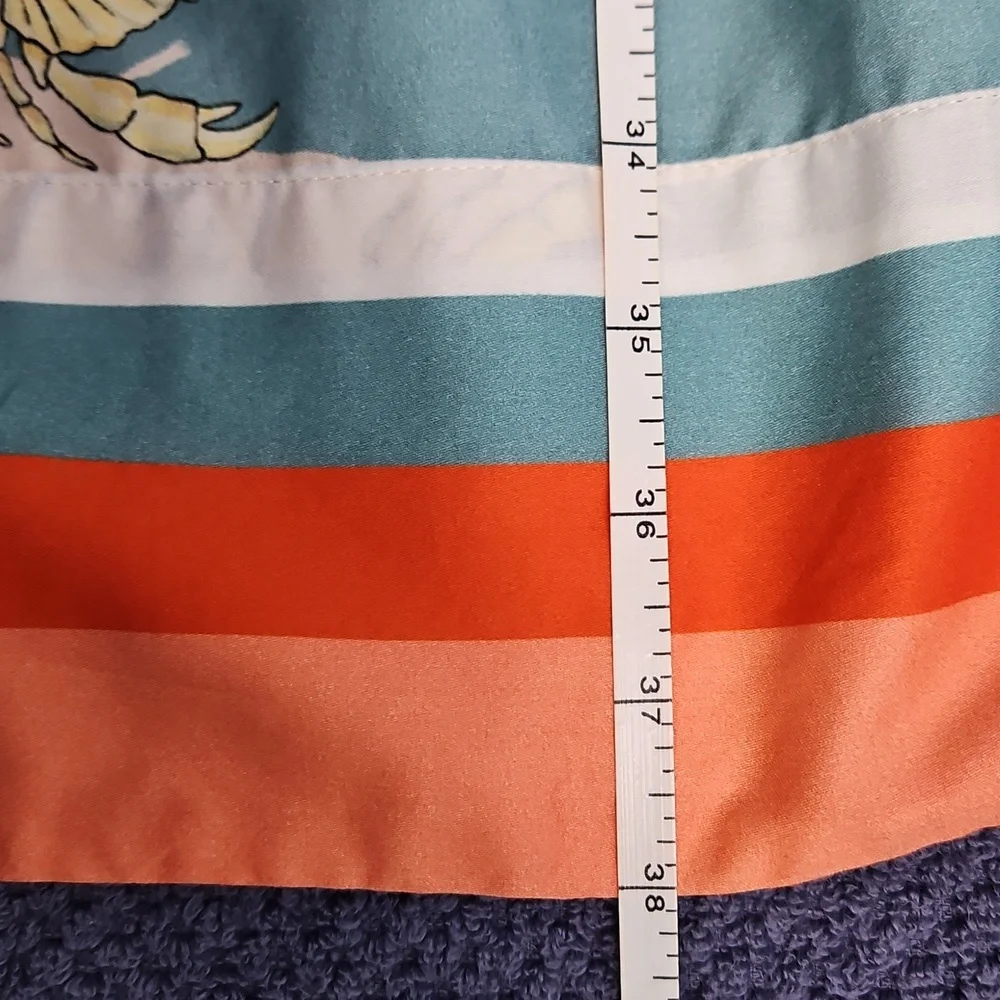 ANTONIO MELANI Evie‎ Cotton A-line Maxi Skirt: Ocean Print: Size-14